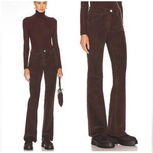 Nili Lotan Brown Corduroy Boot Cut Pants— Womens 0 Tall